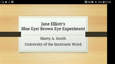 Jane Elliotts Blue Eye Brown Eye Experiment Youtube