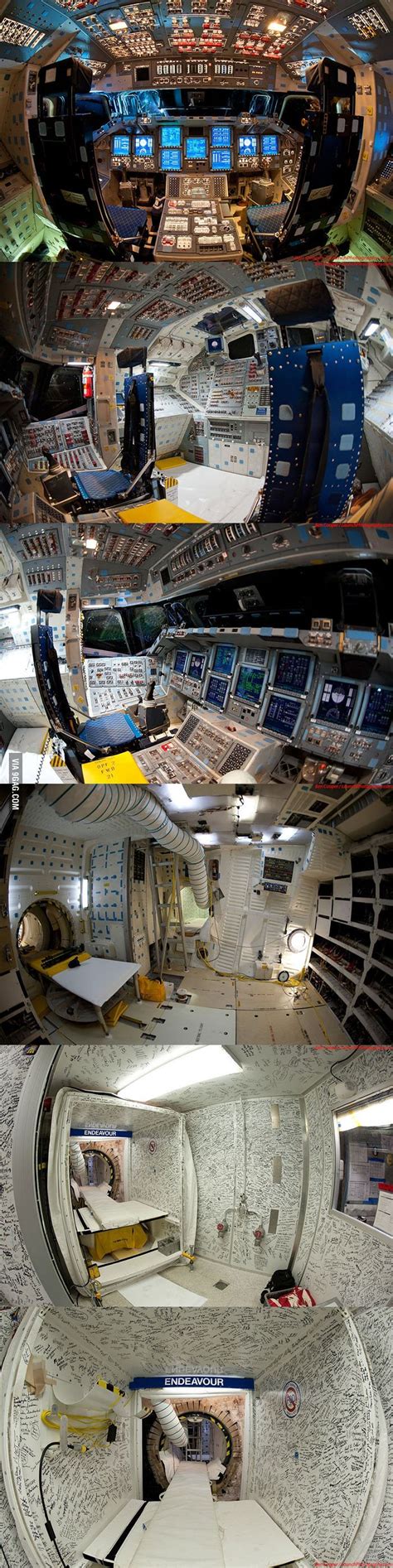 Inside The Flight Deck Of The Space Shuttle Endeavour Sistema Solar