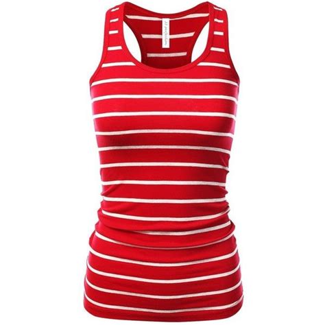 0 Red Striped Tank Top Red Tank Fashion Deals Women Essentials
