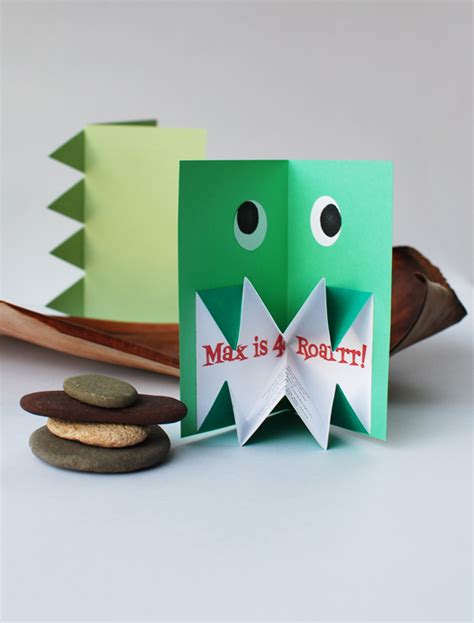 Depending on the size of the paper you use, this origami card holder can hold either business cards or credit cards prety nicely. Make Amazing Pop-Up Origami Dinosaur Invitations - Tuts+ ...