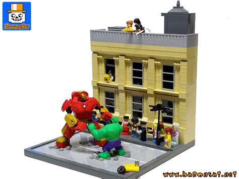 Lego Moc Hulk Vs Hulkbuster Marvel Custom Bricks Model