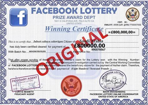 Fbi Format For Facebook Lottery Examples Of Fraud • Wednesday 02 December 2020