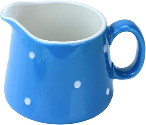 choold polka dot ceramic creamer with handle coffee milk creamer pitcher serving