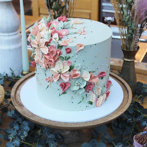 Buttercream Flower Cake Floral Cake Design Beautiful Cake Designs