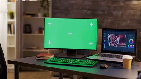 Computer Monitor With Green Screen Of Stock Footage Sbv 337950042