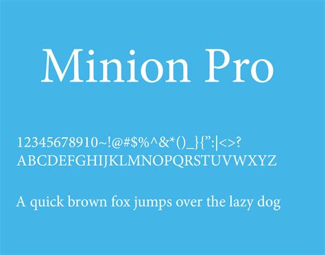 Minion Pro Font Free Download Free Fonts