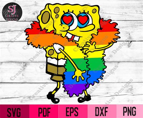 Spongebob Svg Lgbtq Sponge Bob Svg Spongebob Pride Svg Gay Etsy