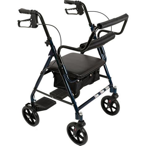 Probasics Transport Rollator Walker With Seat And Wheels Folding