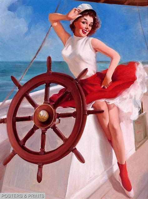 307146 1940s Pin Up Girl Sailor Girl Picture Vintage Art