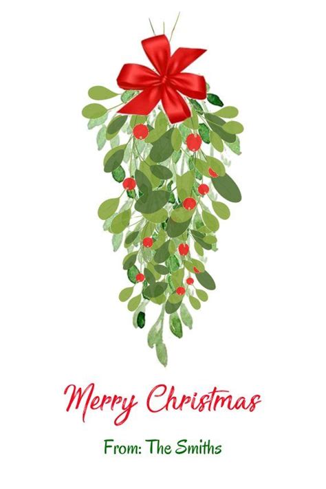 Mistletoe Card Mistletoe Christmas Cards Simple Christmas Cards