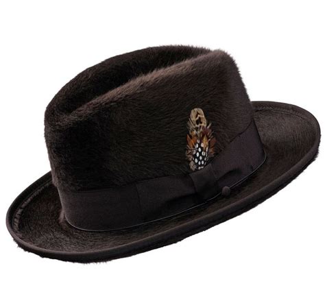 Alpha Godfather Homburg Beaver Hat Vintage Style Hat Selentino Hat