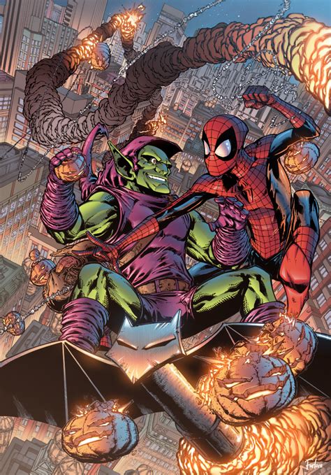 Spider Man Vs Green Goblin By Furlani On Deviantart Green Goblin Spiderman Marvel Spiderman Art