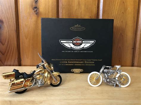 Harley Davidson 100th Anniversary Edition Set 2 Hallmark Keepsake