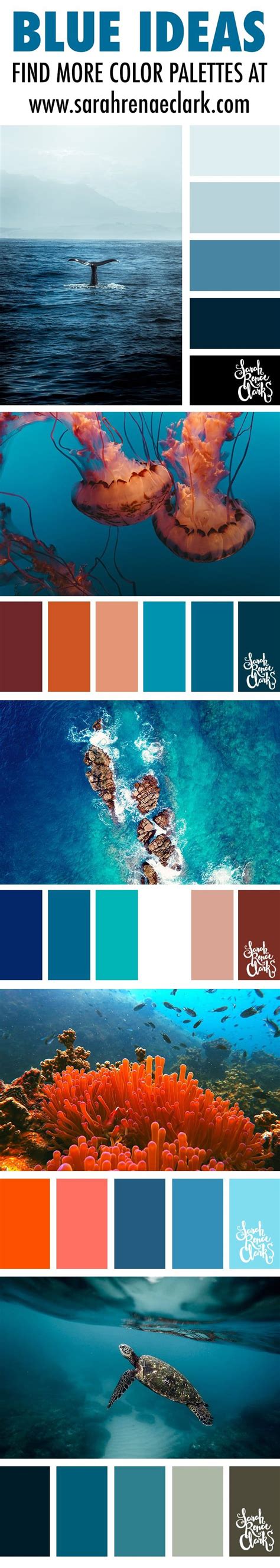 25 Color Palettes Inspired By Ocean Life And Pantone Living Coral