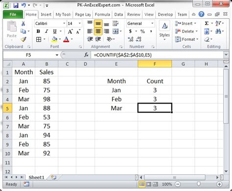 Countif Formula Pk An Excel Expert