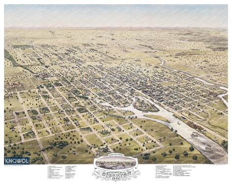 Historic Map Of Stockton California Shows The City In 1870 Knowol