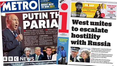 Newspaper Headlines Putin The Pariah And Asteroid Strike