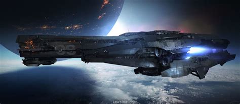 Space Ship Lownine Starship Design Sci Fi Concept Art Spaceship Art