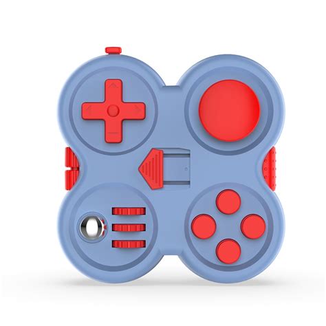Blue Red Fidget Pad Controller 12 Features For Stress Relief Fidget Pad