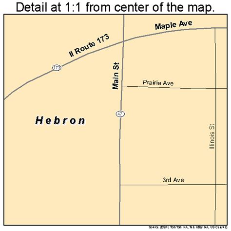 Hebron Illinois Street Map 1733851
