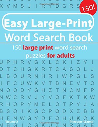 Easy Large Print Word Search Book 150 Large Print Word Search Puzzles