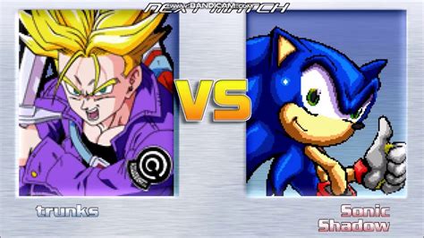 Trunks Vs Sonic And Shadow Mugen Requested Fight Youtube