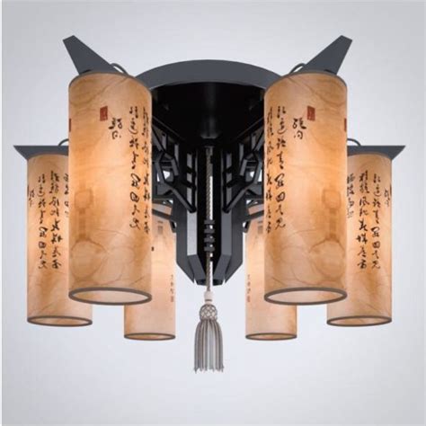 Chinese Style Six Shade Chandelier Free D Model Max Open DModel