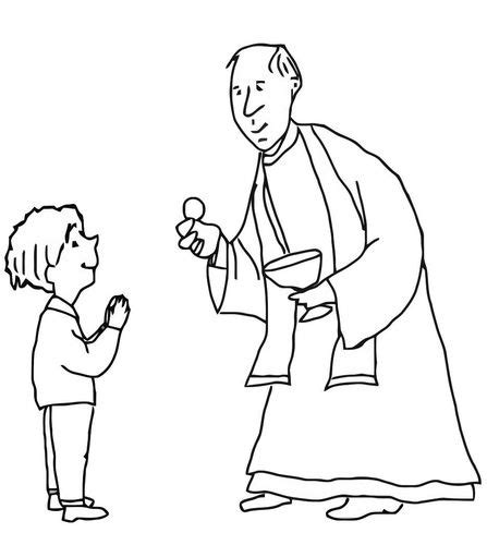 Downloads are subject to this site's term of use. Coloring page First Communion - img 21688. | Coloring ...