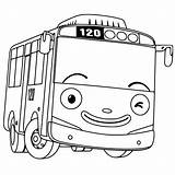 Tayo Coloring Pages Bus Little Printable Kids Cartoon Getcolorings Car Color Print Minion Bestcoloringpagesforkids sketch template