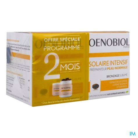 Oenobiol Solaire Intensif Preparateur Peaux Sensibles Capsule 30 X2
