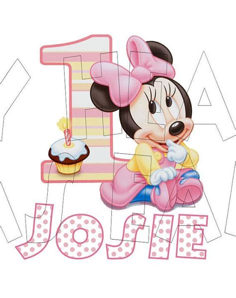 Printable Digital Clip Art Minnie Mouse 1st Birthday By Myhearthasears