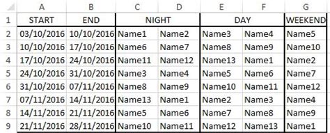 Excel Fill Spreadsheet Table With List Of Names Stack Overflow