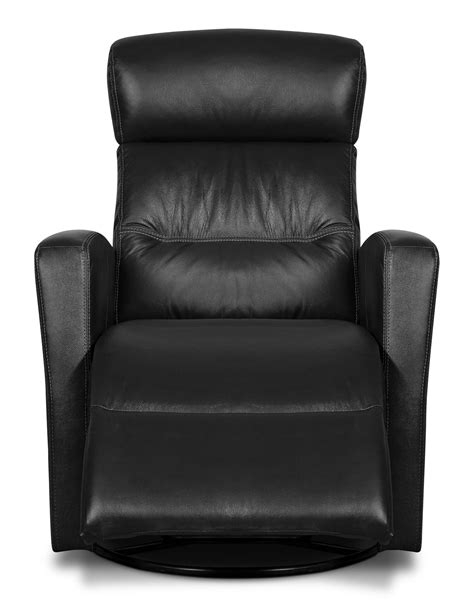 Mcombo manual swivel glider rocker recliner chair with massage and heat for nursery, usb ports, 2 side pockets and cup holders, durable faux leather 8036 (black). Penny Genuine Leather Swivel Rocker Reclining Chair ...