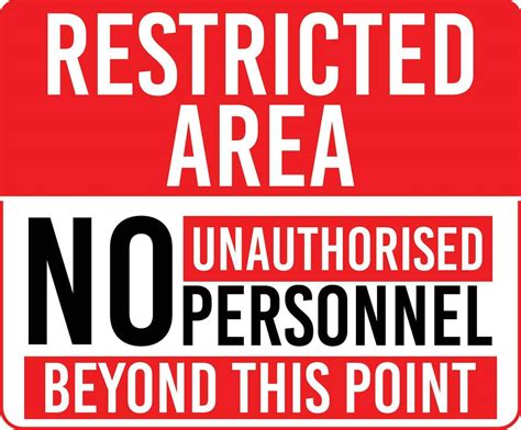Restricted Area No Unauthorized Personnel Beyond This Point 25410753