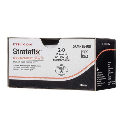 Ethicon Stratafix Spiral Monocryl Plus Sutures Usp 4 0 12 Circle Tap