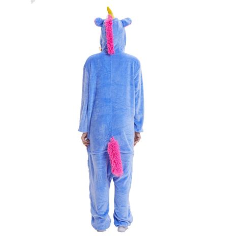 Blue Unicorn Onesies Kigurumi Animal Costume Pajama For Adult And Kids