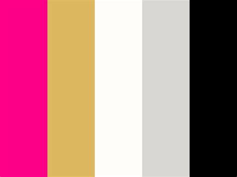 Color Palette Hot Pink Gold Gray And White With Hints