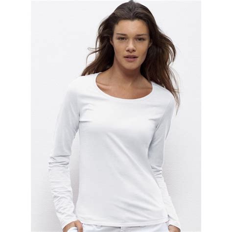 womens organic cotton scoop neck long sleeve t shirt natural collection select