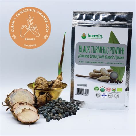 Lexmin Black Turmeric With Piperine Powder 50g Lexmin Global