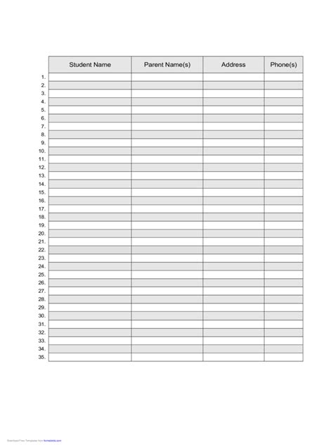 Roster Template 6 Free Templates In Pdf Word Excel Download
