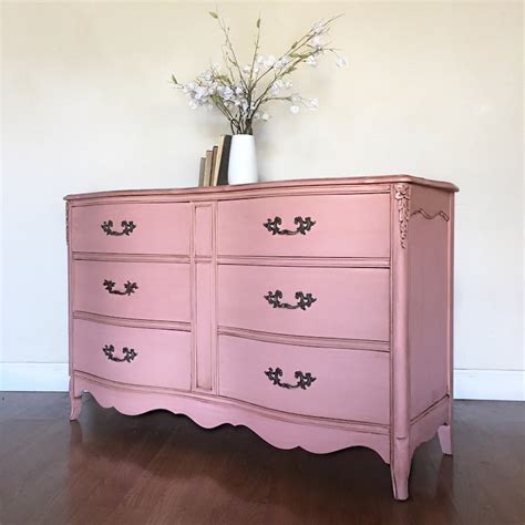 Sold Pink French Provincial Dresser Changing Table Girls Etsy