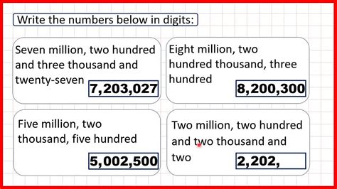 Write Numbers Up To 10 Million In Digits Place Value Year 6 Youtube