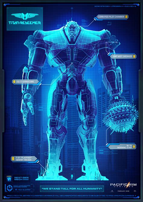 Titan Redeemer Jaeger Blueprint Pacific Rim Uprising Image Gallery