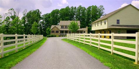 Gain curb appeal and safety. Vinyl Horse Fence, Farm Fence, Split Rail Fence - Fast ...