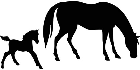 Download FREE Mare and Foal Horse Clipart (Personal and Commercial ...