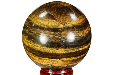 2 35 Polished Tiger S Eye Sphere 107299 For Sale FossilEra Com