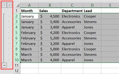 How To Group And Collapse Rows In Microsoft Excel
