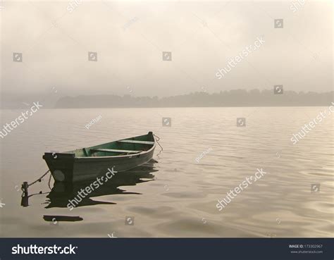 Boat On The Foggy Lake Stock Photo 173302967 Shutterstock
