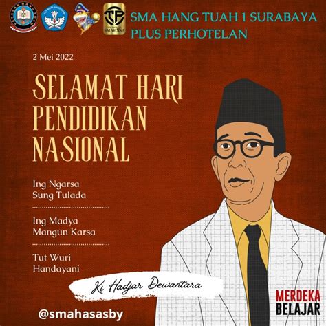 Ucapan Hari Pendidikan Nasional 2 Mei 2022 Dari Sma Hang Tuah 1 Surabaya Plus Perhotelan Sma