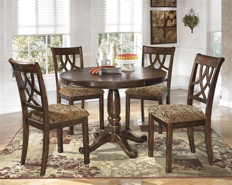 Set of 2 metal folding chair dining chairs. Leahlyn Medium Brown 6 Pc. Round Dining Room Table & 4 ...